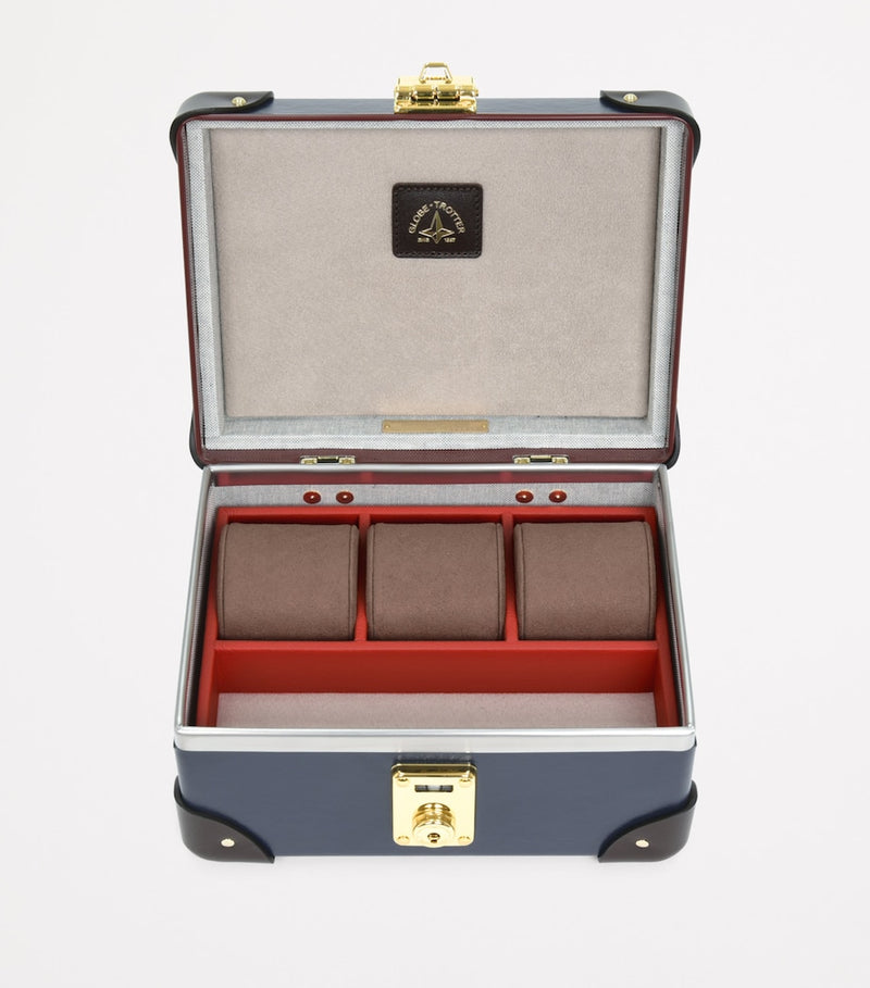 Globe-Trotter Centenary 3-slot watch case, UK version