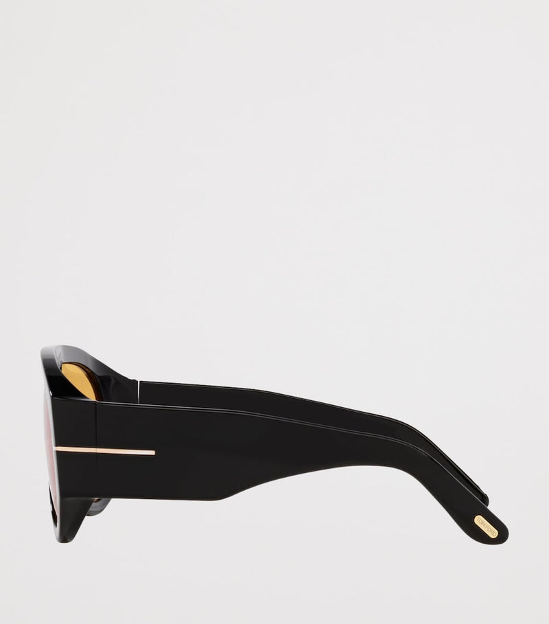 TOM FORD aviator sunglasses orange tint acetate frame, imported from the UK