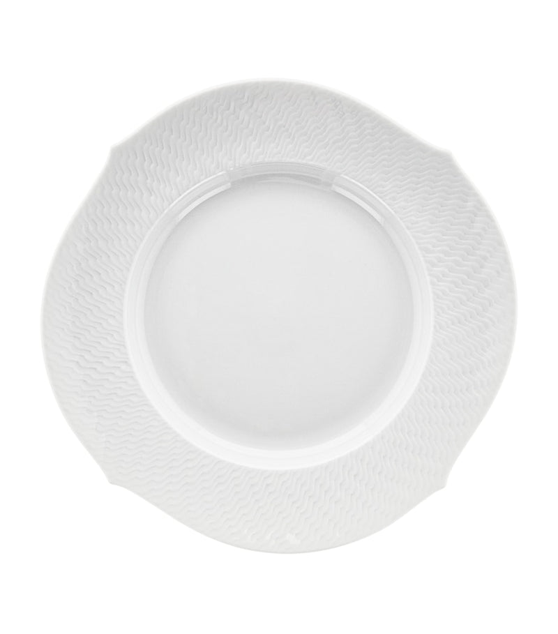 Meissen porcelain plate 23cm with waves relief texture - British product