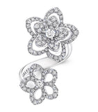 Graff Wild Flower ring white gold diamond, imported from the UK