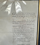 Leipzig Galleries framed display King George III signed document - British product