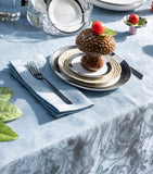 Le Jacquard Français linen damask round tablecloth 175cm, UK version