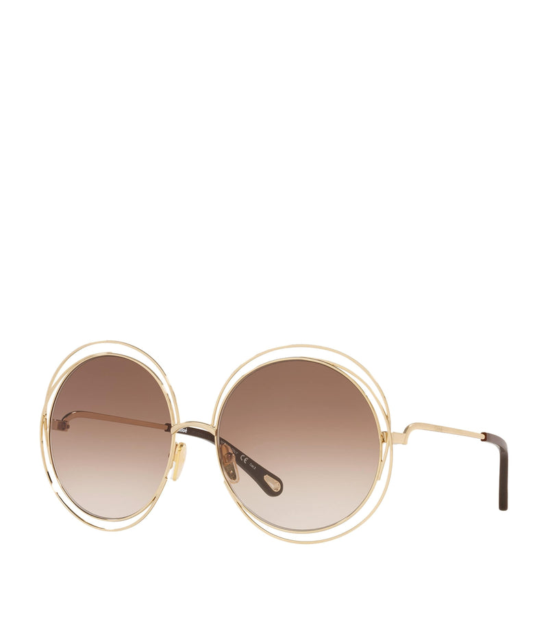 Chloé Carlina round sunglasses with gradient lenses - British product
