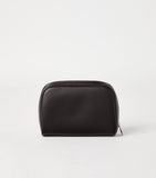 Brunello Cucinelli leather travel wash bag with water-resistant lining - British product