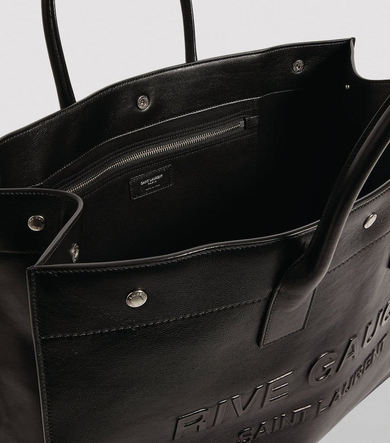 Saint Laurent Rive Gauche tote bag leather twin handles - British product