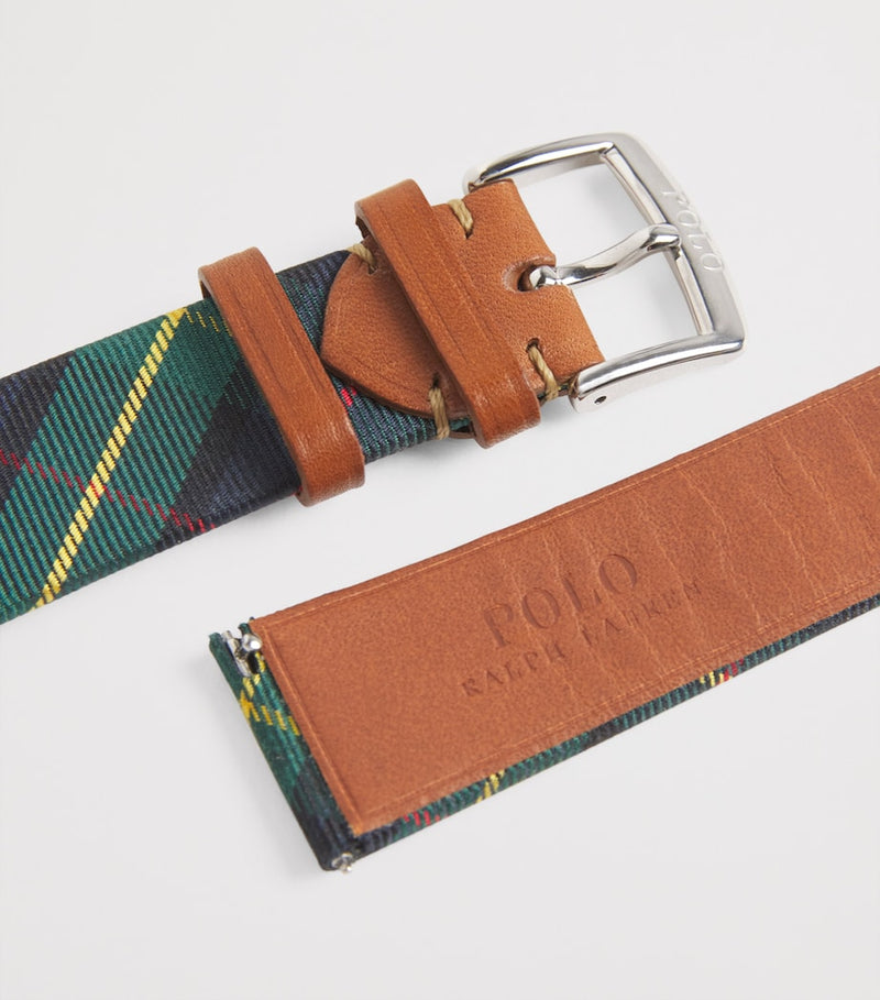 Polo Ralph Lauren silk tartan watch strap 19mm, UK version