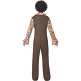 Smiffys Groovy Boogie Costume brown jumpsuit attached shirt (British brand)