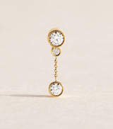 Harrods Sophie Bille Brahe Lou Single Left Earring in 18kt Yellow Gold with Diamonds- Buy online at McGrocer