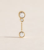 Sophie Bille Brahe yellow gold diamond single left earring - British product