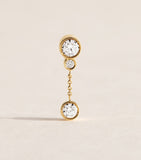 Sophie Bille Brahe yellow gold diamond single left earring - British product