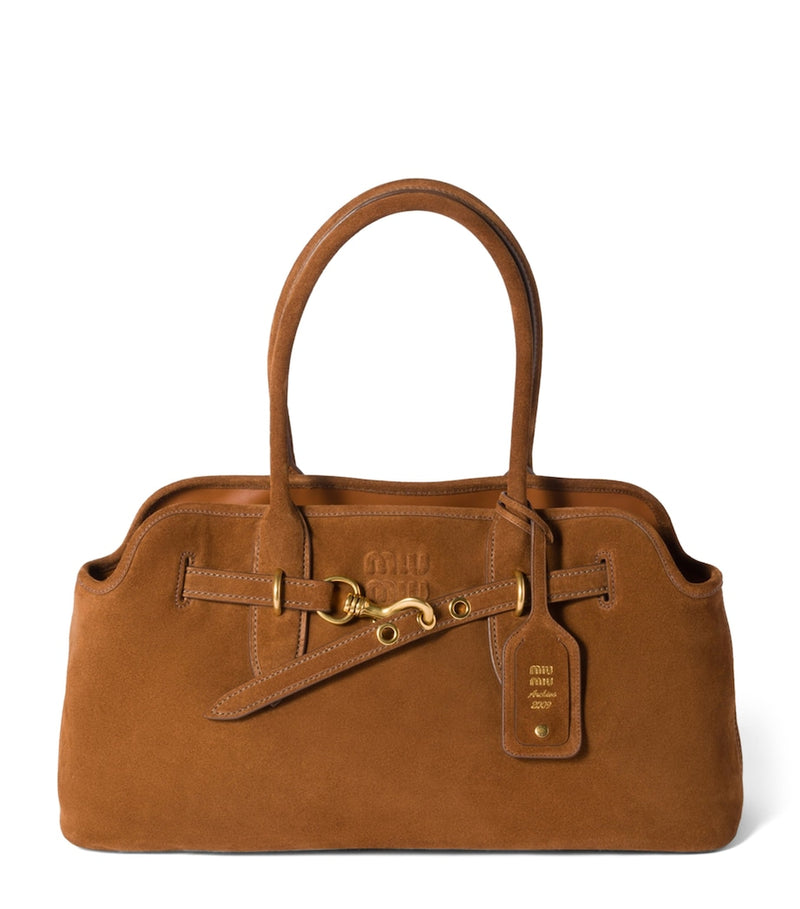 Miu Miu Aventure suede top-handle bag, UK version