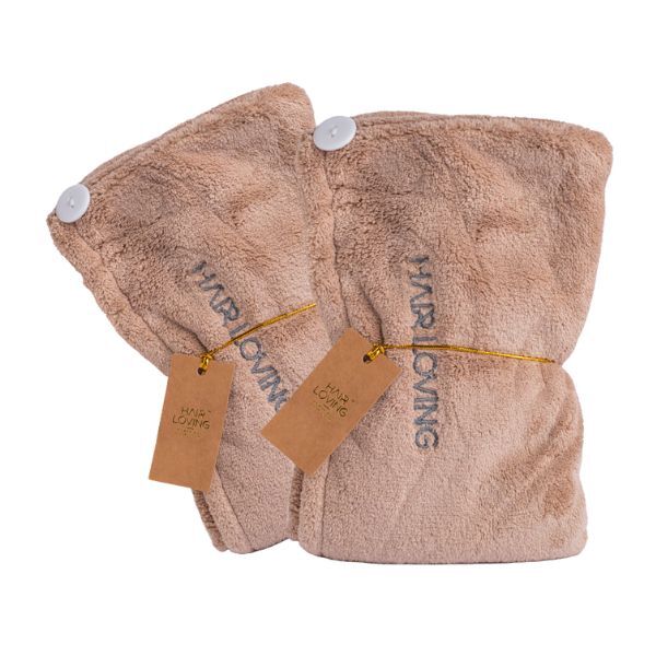 Hair Loving brown towel wraps Pack of Two imported from the UK