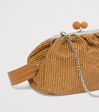 Weekend Max Mara woven Pasticcino clutch bag 21cm (British brand)