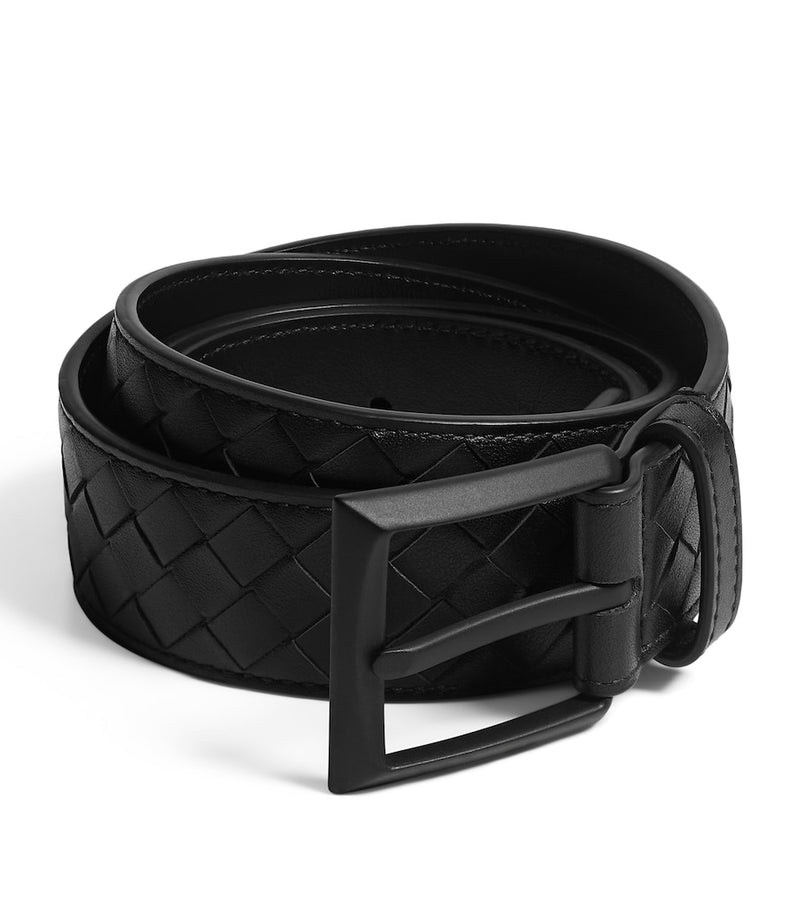 حزام Bottega Veneta Intrecciato Piccolo بعرض 3 سم، الإصدار البريطاني