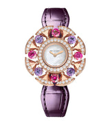 Harrods Bvlgari Divas' Dream Rose Gold, Diamond, Amethyst and Pink Rubellite Luxury Watch 33mm- Buy online at McGrocer
