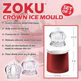 Zoku crown ice moulds 2-pack tray set, UK version