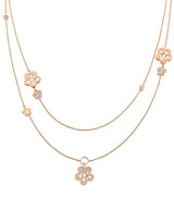 Harrods Boodles Rose Gold and Diamond Blossom Classic Long Necklace- Buy online at McGrocer