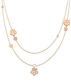 Boodles rose gold diamond blossom necklace 108cm (British brand)