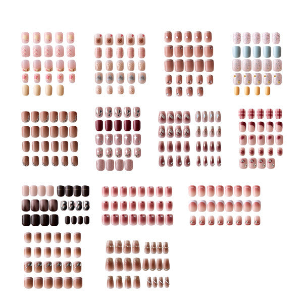 Livingandhome press on nails mixed decorated set 312pcs, imported from the UK