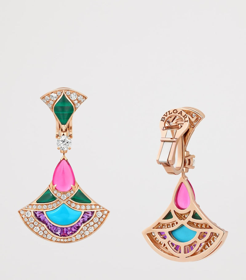 Bvlgari Divas Dream drop earrings rose gold (British brand)