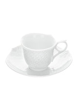 Harrods Meissen Waves Relief Porcelain Espresso Cup and Saucer (6.5cm x 12cm)- Buy online at McGrocer