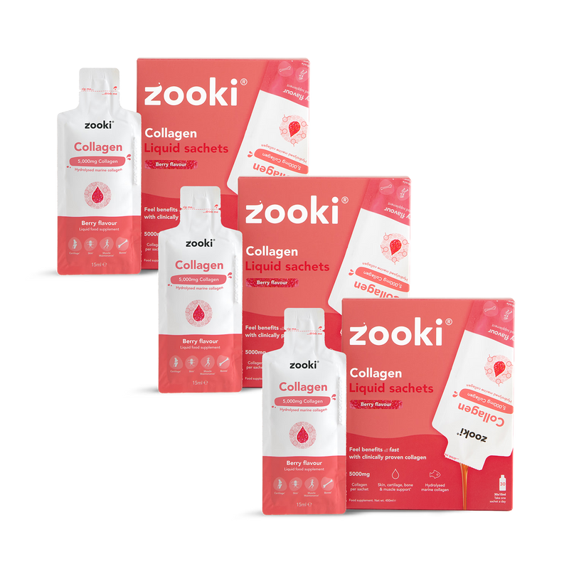 Zooki marine collagen 5000mg berry flavour 90 sachets - British product