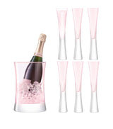 Harrods LSA International Moya Champagne Flutes and Ice Bucket Serving Set- Buy online at McGrocer