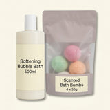 Soap & Glory bath set with bath bombs and bubble bath (British brand)