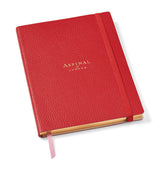 Harrods Aspinal Of London Grained Leather Bound A5 Notebook- Buy online at McGrocer