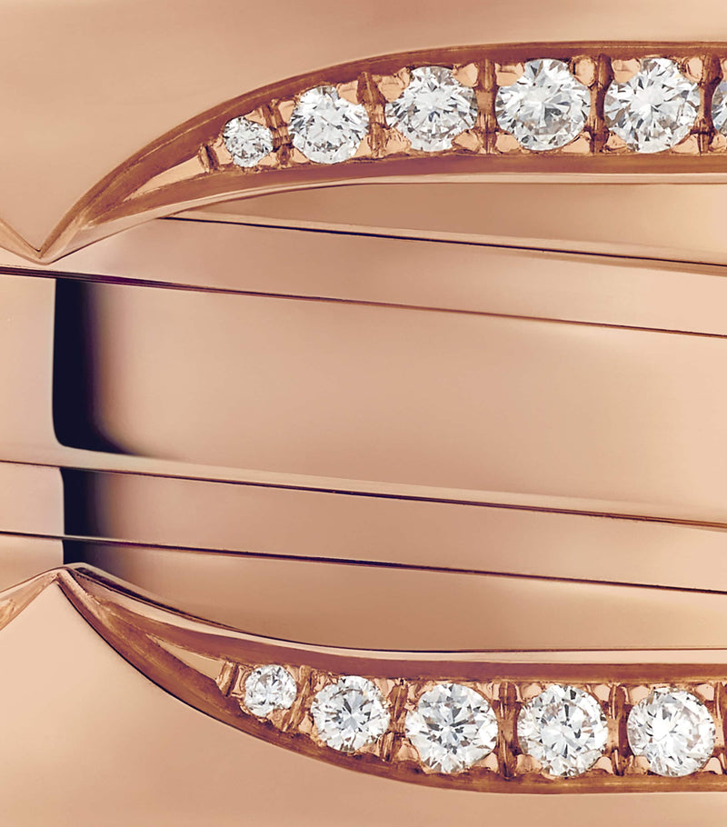 Bvlgari B.zero1 rose gold and diamond ring - British product