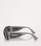 Versace VE4481 sunglasses in grey with shiny grey lenses (British brand)