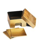 Harrods Posh Trading Company Gold Leaf Coastbox Coasters (Set of 8)- Buy online at McGrocer