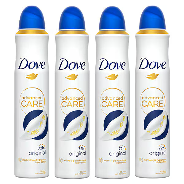 Dove Advanced Original Deodorant 200ml Pack of 4 - British product