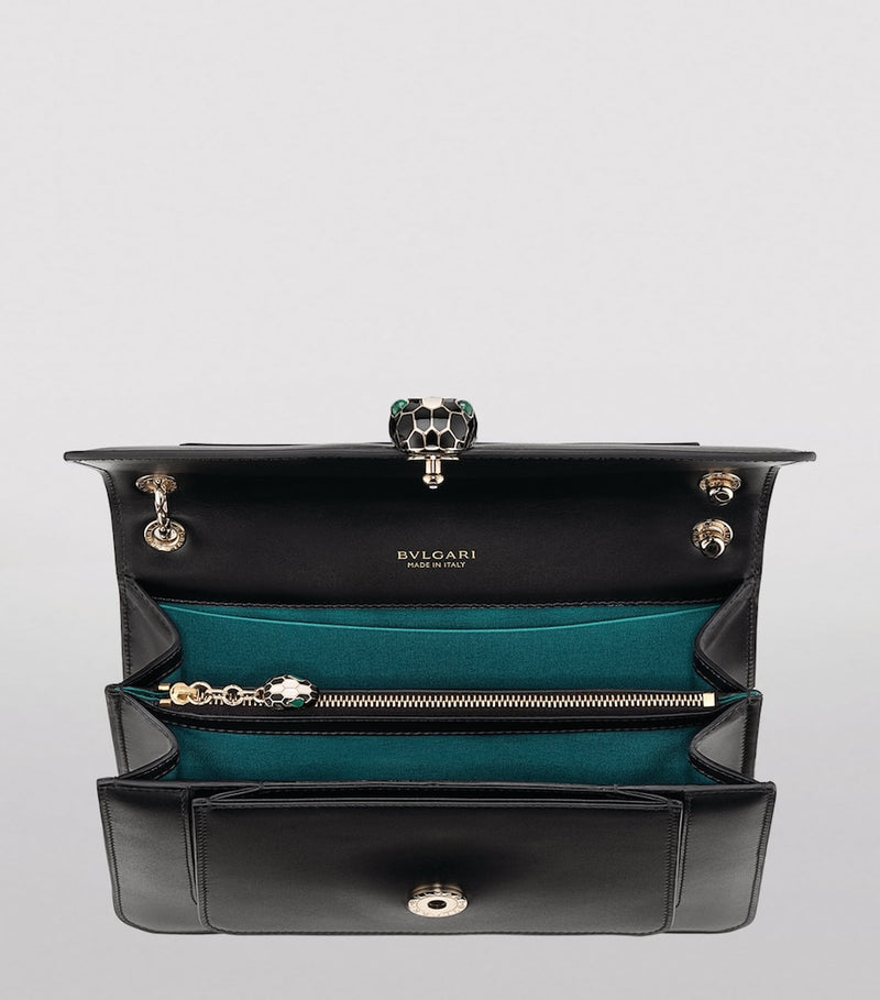 Bvlgari Serpenti Forever medium leather shoulder bag, UK version