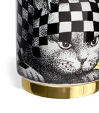 Fornasetti porcelain vessel candle with feline figure 235g - British product