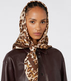 Weekend Max Mara silk leopard print scarf 90cm x 90cm (British brand)