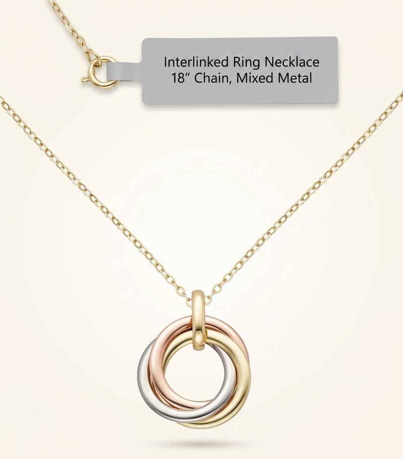 Cartier Trinity necklace three golds 26.7mm, UK version