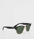 Ray-Ban Clubmaster Reverse Square Sunglasses gold-tone acetate, imported from the UK