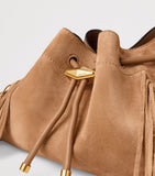 Jimmy Choo medium suede cinch bucket bag (British brand)