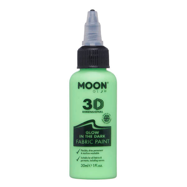 Moon Glow fabric paint green tube, imported from the UK