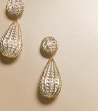 Valentino Garavani crystal clip-on drop earrings (British brand)
