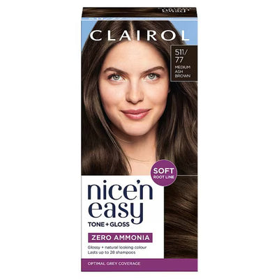 Superdrug Clairol Nice'n Easy Semi-Permanent Hair Dye Medium Ash Brown- Buy online at McGrocer
