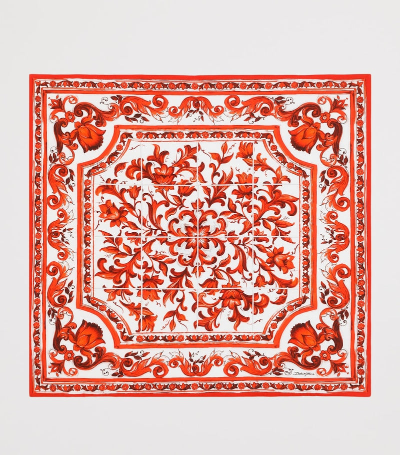 Dolce&Gabbana Kids Cotton Majolica Print blanket, UK version