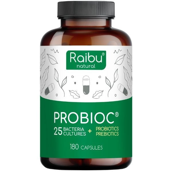 RAIBU Probiotics 25 bacterial cultures 180 capsules - British product