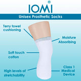 IOMI Unisex prosthetic socks 6 pairs, UK version