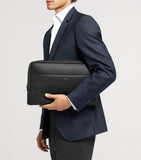 Aviteur leather trolley-sleeve laptop case - British product