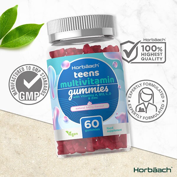 Teen Multi Vegan Gummies B Vits, Vit A, C & D, Biotin, Zinc GOODS Superdrug