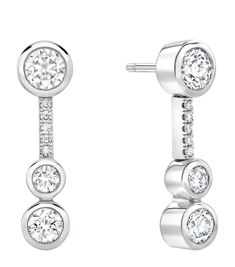 Boodles waterfall small drop earrings platinum diamond (British brand)