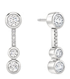 Boodles waterfall small drop earrings platinum diamond (British brand)