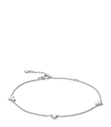 Harrods Monica Vinader Sterling Silver Heart Station Chain Bracelet- Buy online at McGrocer